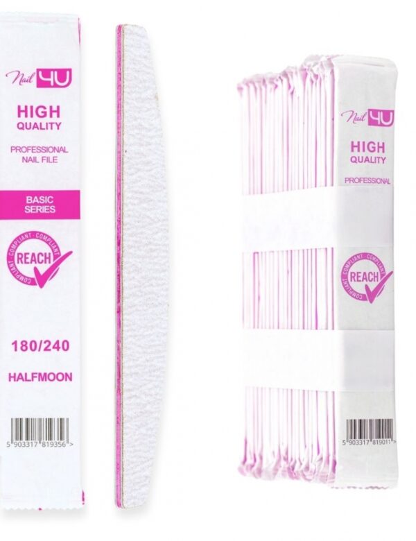 180/240 Grit Nail Files, 25-piece Pack